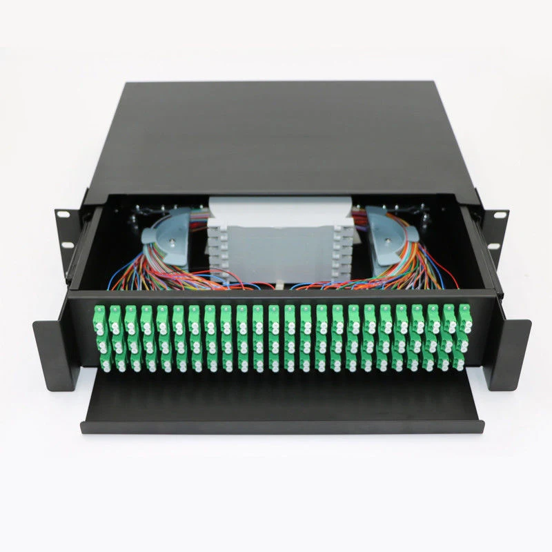 Desktop fiber optic terminal box with 12 SC adapters
