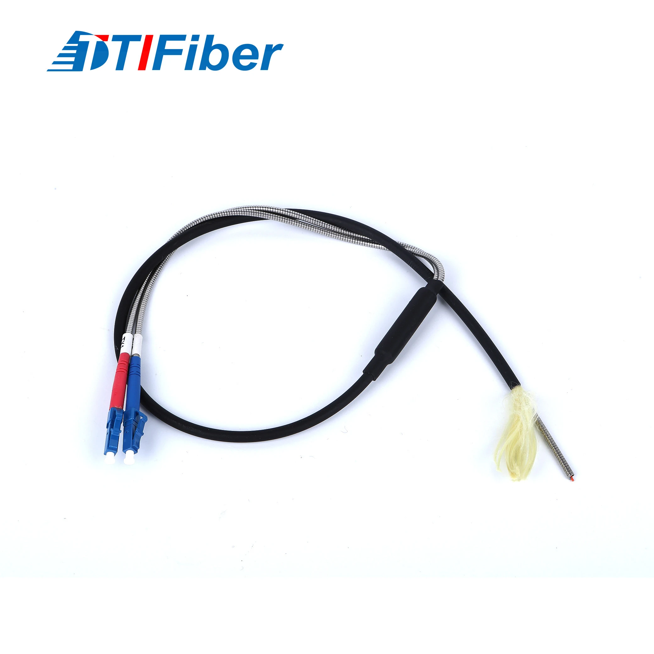 LC/APC single mode fiber optic pigtail with green connector