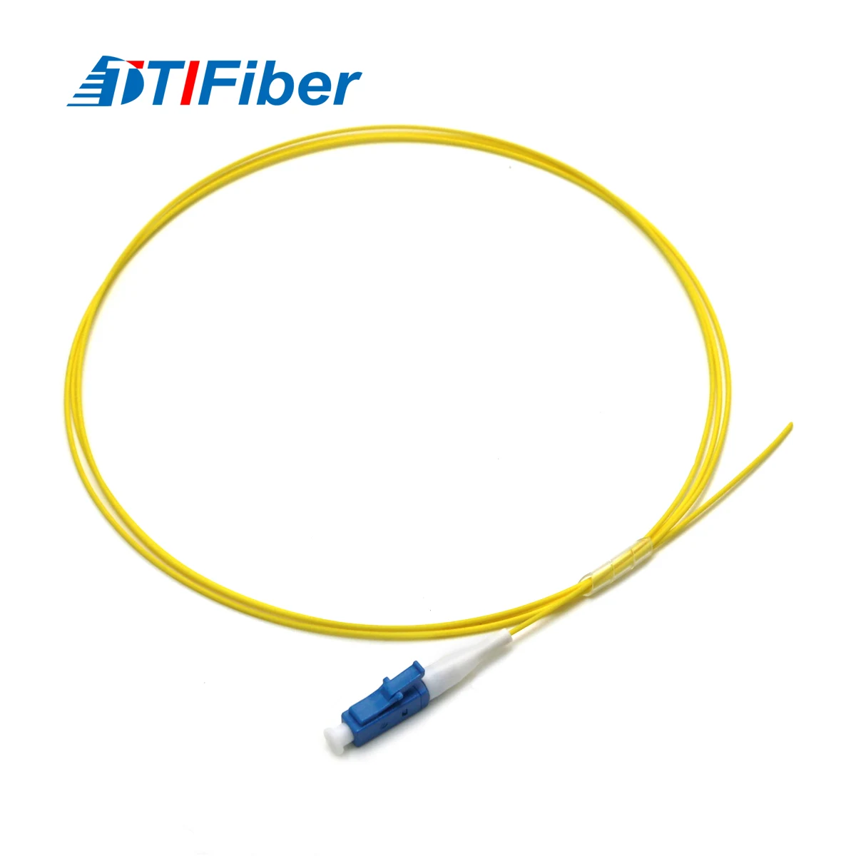 LC/UPC single mode fiber optic pigtail 0.9mm yellow jacket