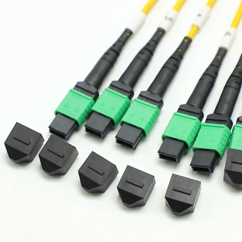 MPO 24-fiber patch cord full assembly view