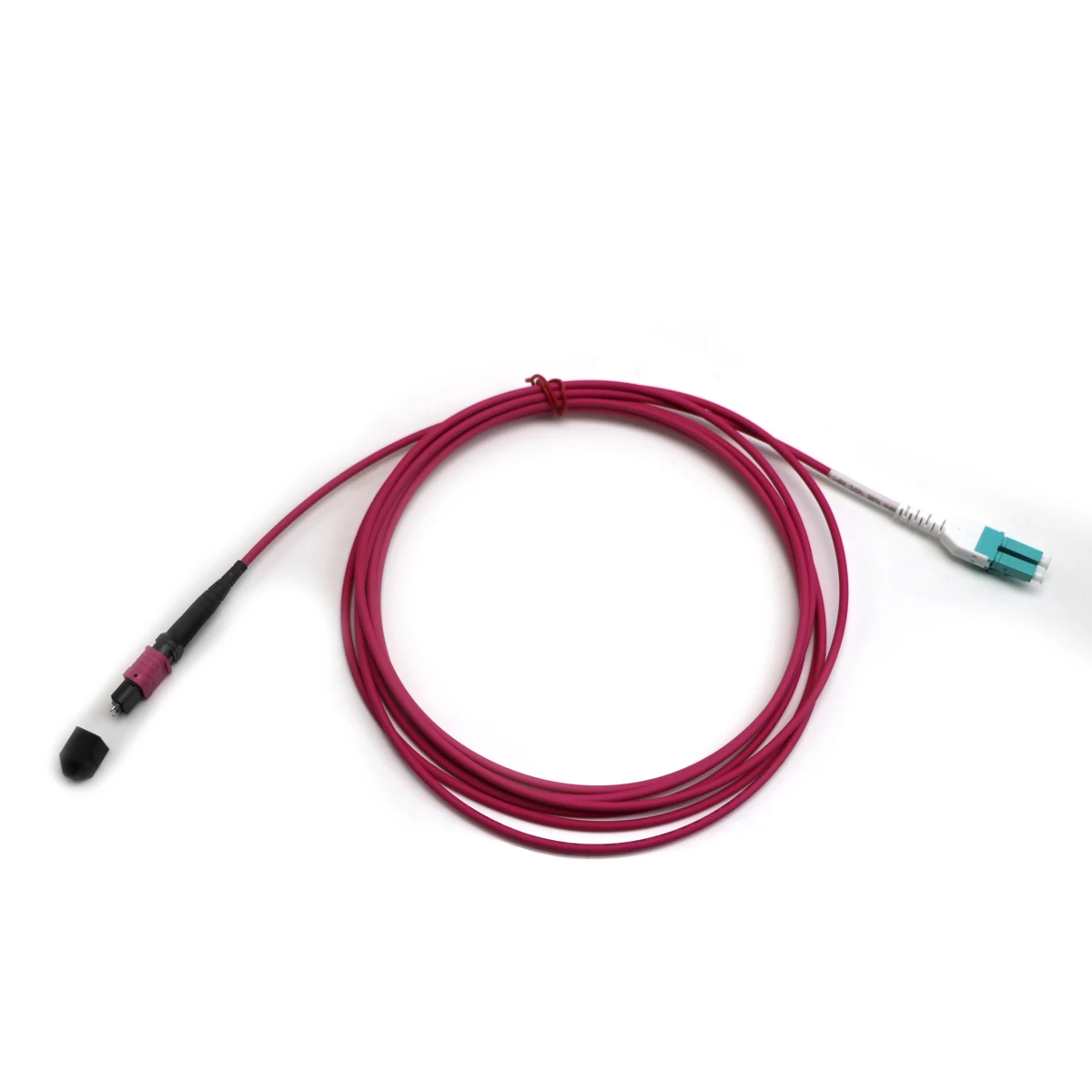MPO/UPC OM4 12-fiber patch cord full assembly view