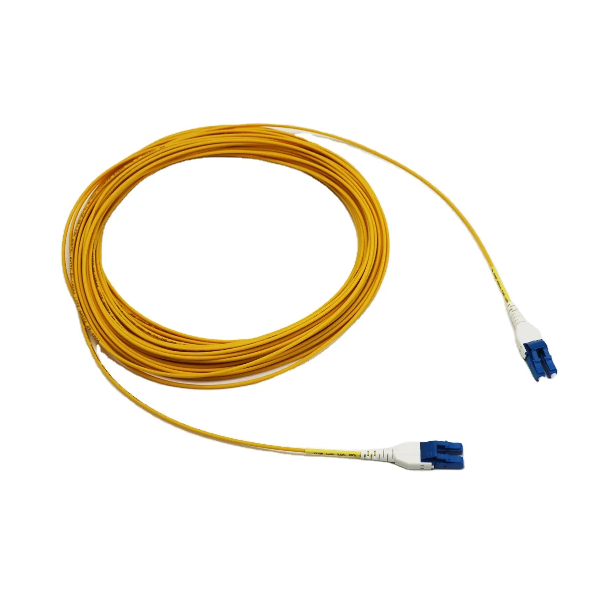 OS2 single mode fiber optic patch cord yellow jacket