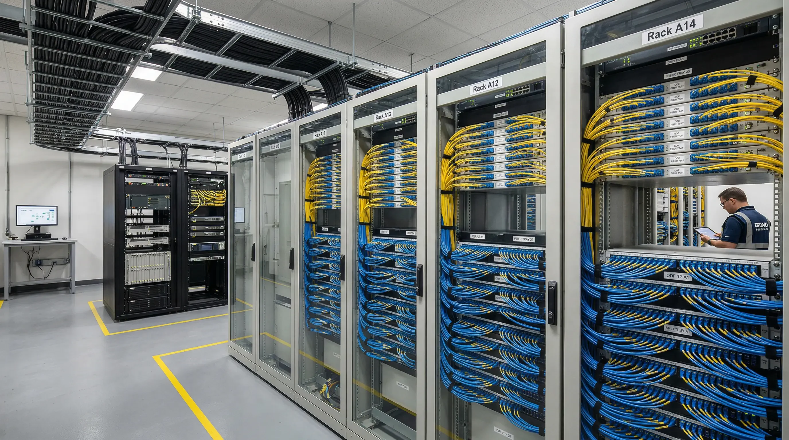 Indoor fiber distribution in commercial building