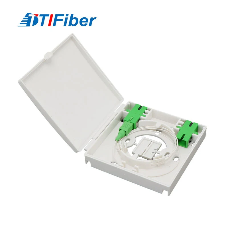 Wall mount fiber patch panel closed view with lock