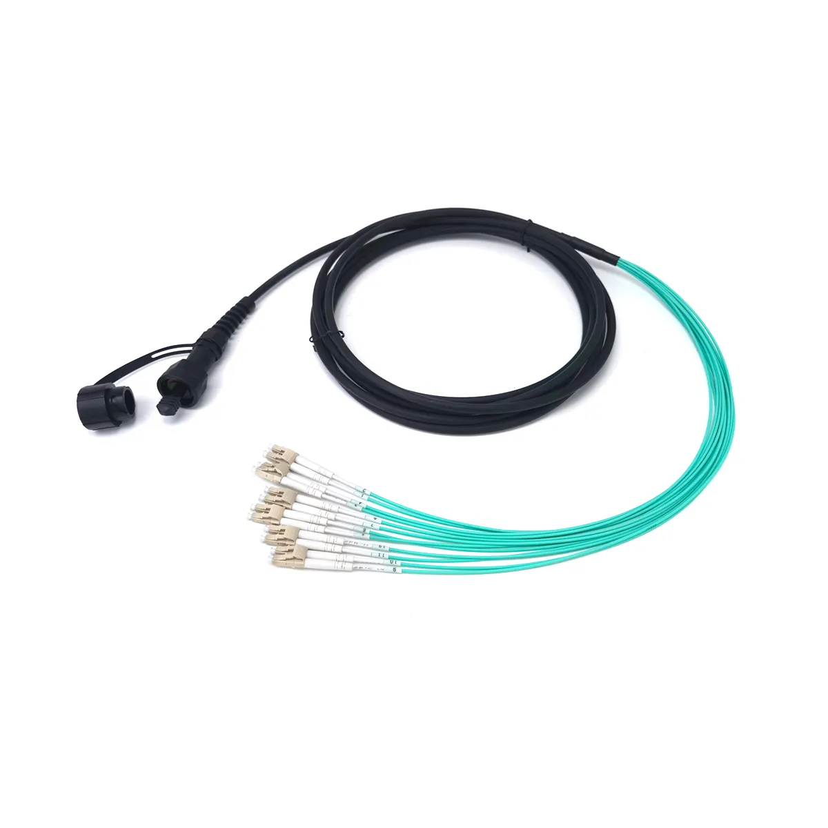 IP67 waterproof fiber optic patch cord with ODVA connectors